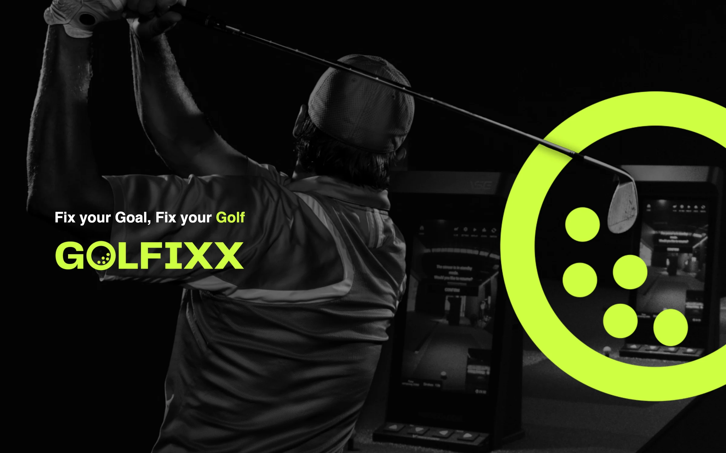 Golfixx: The site as it stands today. The tagline is still the first